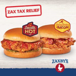 Zax Tax Relief: BOGO Fillet Sandwiches @ most area Zaxby's locations