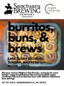 Burritos, Buns, & Brews for Mother's Day! @ Sanctuary Brewing Company