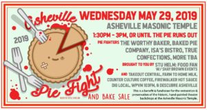 2019 Asheville Pie Fight and Bake Sale @ The Asheville Masonic Temple