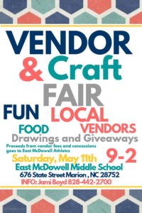 East McDowell Middle Vendor/Craft Fair @ East McDowell Middle School