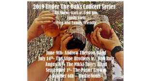 2019 Under The Oaks Concert Series in Firefly Field @ Blue Ghost Brewing Company