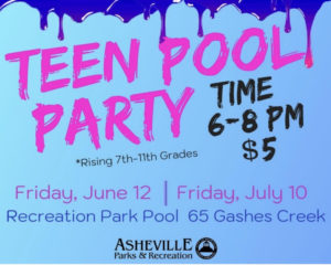 Teen Pool Party (7th-11th Grade) @ Recreaton Park Pool