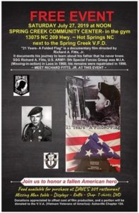 Documentary film - 21 Years - A Folded Flag @ Spring Creek Community Center