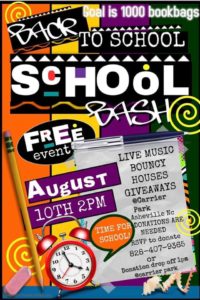 Back to School Bash @ Carrier Park