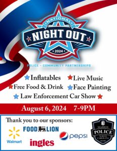 National Night Out with the Marion Police Dept @ Main Street Marion, NC