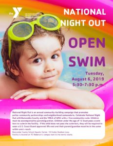 National Night Out Open Swim @ Buncombe County Schools Aquatics Center