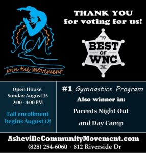 Gymnastics Open House and MountainX Best of Celebration @ Asheville Community Movement