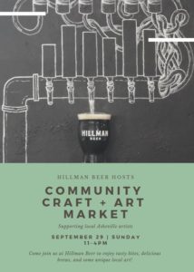 Community Craft + Art Market @ Hillman Beer