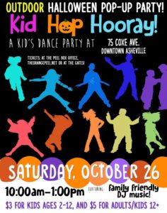 Outdoor Halloween Pop-Up-Party, A Kid Hop Hooray Dance Party @ Asheville Pizza & Brewing