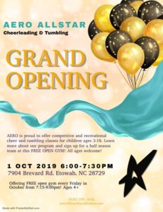 Grand Opening @ Aero Allstar Cheerleading