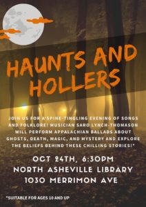 Haunts & Hollers: An Evening of Songs & Folklore (10+yrs) @ North Asheville Branch Library