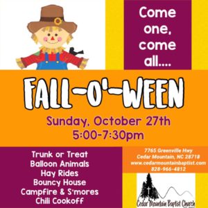 Fall-O'-Ween @ Cedar Mountain Baptist Church