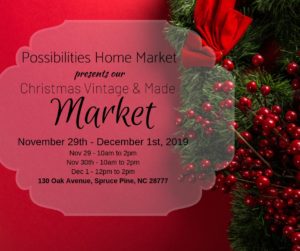 Christmas Vintage & Made Market @ Possibilities Home Market