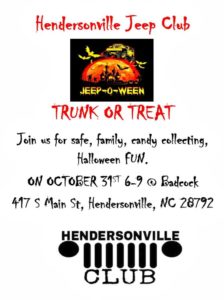 Jeep-O-Ween Trunk or Treat @ Badcock Parking Lot