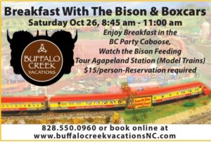 Breakfast with the Bison & Boxcars @ Buffalo Creek Vacations