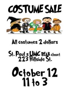 Costume Sale & Fall Festival @ BEAR Closet - St. Paul's UMC