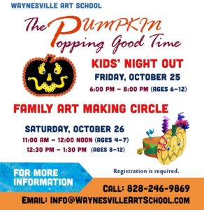 The Pumpkin Popping Good Time! Whimsical Creations with Mrs. L (4-12yrs - See Description) @ Waynesville Art School