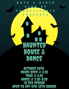 Haunted House & Halloween Dance (6th-12th Graders) @ The Cindy Platt Boys & Girls Club of Transylvania County