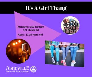 'It’s a Girl Thang' program (11-15 yrs) @ Linwood Crump Shiloh Center