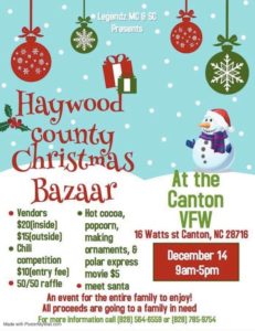 Haywood County Christmas Bazaar @ Canton VFW Post 5198