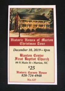 Historic Homes of Marion Christmas Tour @ Blanton Center First Baptist Church