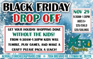 Black Friday Drop Off (5+ yrs) @ Aero Allstar Cheerleading