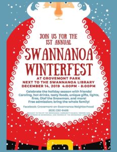 Swannanoa Winterfest @ Grovemont Park next to the Swannanoa Library