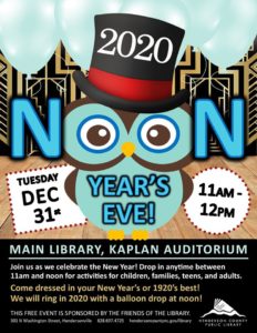 Noon Year's Eve @ Main Hendersonville Library