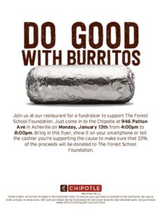 Dine Out for Forest Schools @ Chipotle Mexican Grill (Patton Avenue)