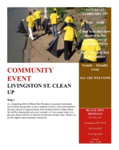 Livingston St. Clean Up @ Livingston Street from Erskine to Depot Streets, Asheville