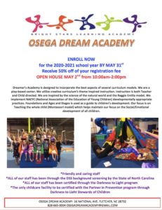 Free Open House for Our Pre-K and After-School Facility @ OSEGA Dream Academy