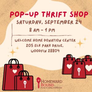 Pop-Up Thrift Shop @ Homeward Bound of WNC's Welcome Home Donation Center