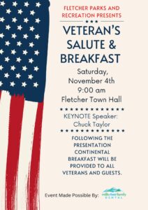 Veteran's Day Salute & Breakfast @ Fletcher Towh Hall