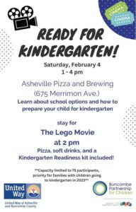 Ready for Kindergarten FREE Family Information Session and Movie @ Asheville Pizza & Brewing Co