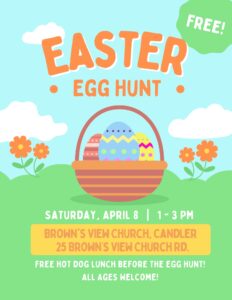 Easter Egg Hunt @ Brown's View Church, Candler