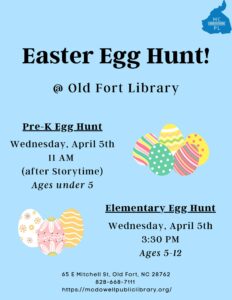 Easter Egg Hunt @ Old Fort Public Library