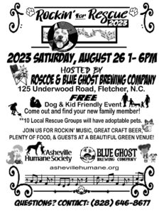 Rockin' for Rescue 2023 @ Roscoe & Blue Ghost Brewing