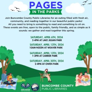 Pages in the Parks (See description for times) @ SELECT LOCAL PARKS