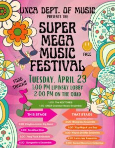 Giant Super Mega Music Festival @ Main Quad & Lipinsky Lobby at UNCA Asheville