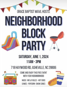 Neighborhood Block Party @ Grace Baptist West Asheville