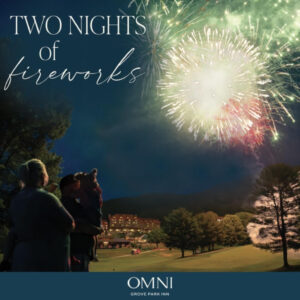 ASHEVILLE: Fireworks over the golf course @ The Omni Grove Park Inn