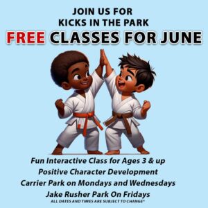 Kick in the Park FREE Martial Arts Class @ local parks (see description)