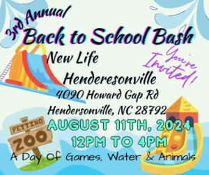 Annual Back to School Bash @ New Life Hendersonville